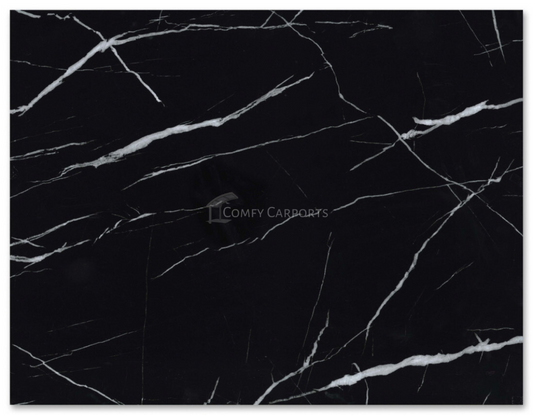 Imitation PVC Marble Sheet Black 2.44m x 1.22m x 3mm