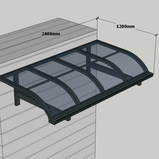 Awning 1.2m x 2.4m - Grey - Light Grey