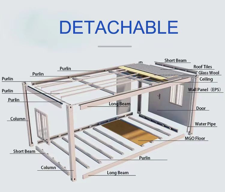 6M X 3M Detachable Corrugated Container House DIY Package