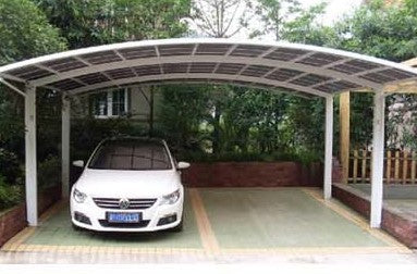 M Joint Carport 6m x 6m x 3m Champagne - Dark Grey